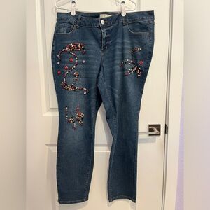 Cato embellished jeans